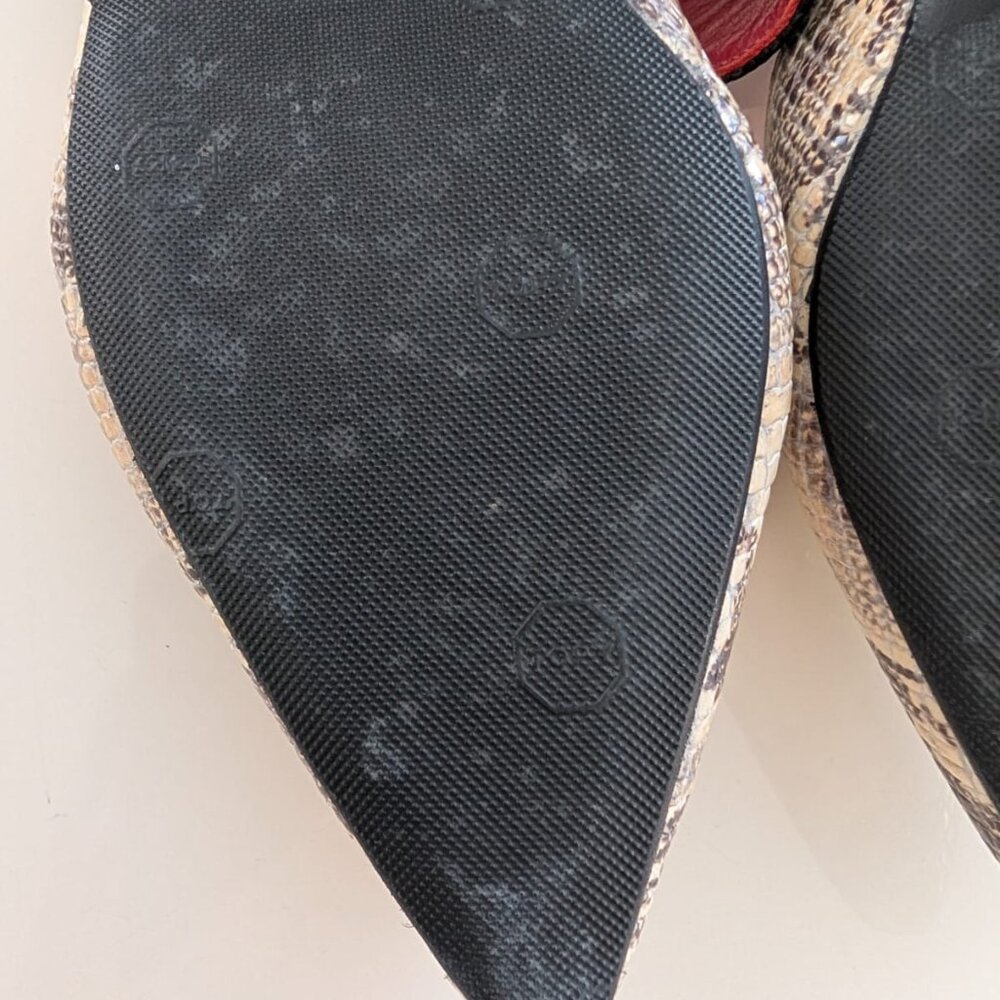 Anine Bing Python Daphne Pointed Toe Flats - Size… - image 5